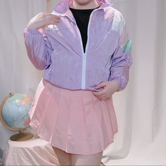 Pastel Colourblock Kawaii Windbreaker - Picture 4 of 4